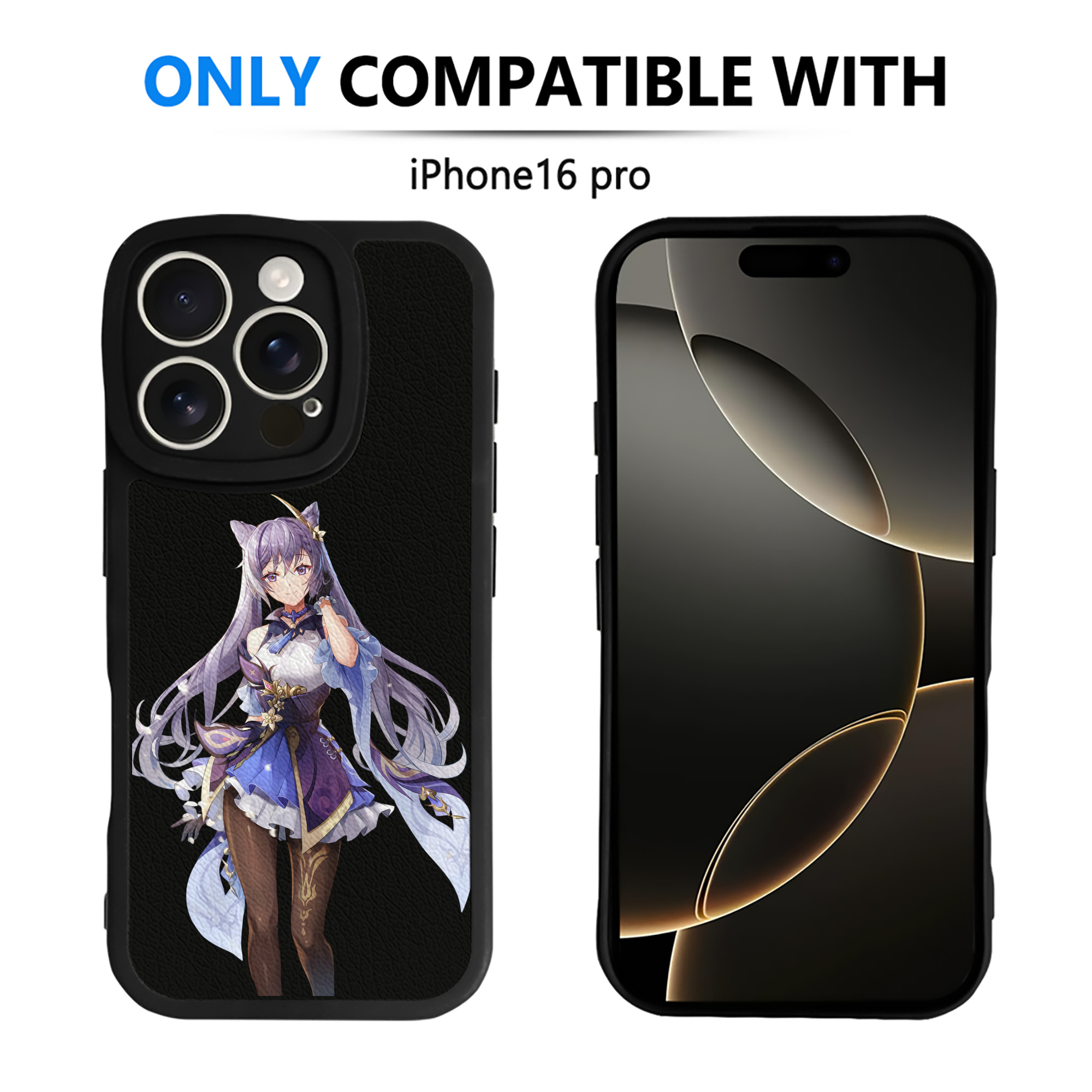 げんし神 刻晴 こくせい genshin Kokusei 【iPhone 16シリーズ対応】シリコンスマホケース（レザー調） 材質：シリコン